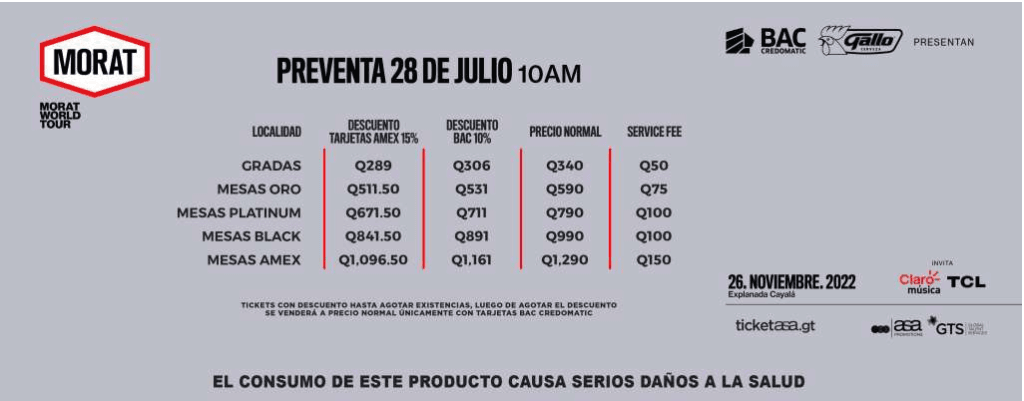 Precios Morat Guatemala