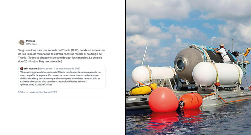 Un usuario de Twitter habría "predicho" lo ocurrido al submarino Titán.