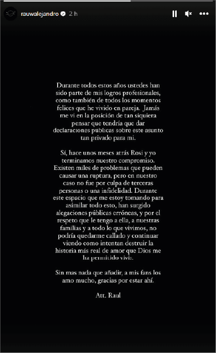 comunicado rauw alejandro