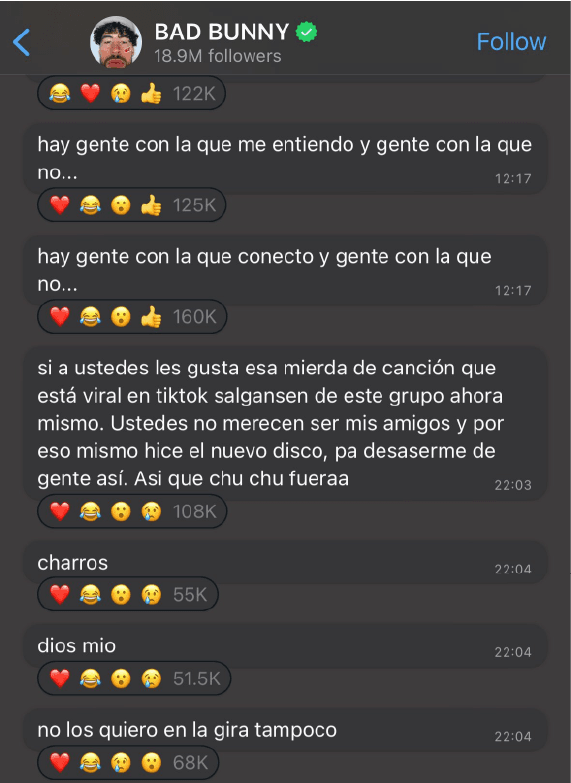 bad bunny whatsapp