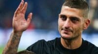 Eurocopa: Marco Verratti durante una ceremonia en su honor tras su salida del club, antes del partido de la Ligue 1 Uber Eats entre el Paris Saint-Germain y el OGC Nice en el Parc des Princes, en París, Francia, el 15 de septiembre de 2023. (Foto por Ibrahim Ezzat/NurPhoto) (Foto por Ibrahim Ezzat / NurPhoto / NurPhoto vía AFP)