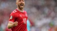 STUTTGART, ALEMANIA - 16 DE JUNIO: Christian Eriksen de Dinamarca celebra después de marcar un gol durante el partido de fútbol del Grupo C del Campeonato Europeo de Fútbol 2024 (EURO 2024) entre Eslovenia y Dinamarca en el Mercedes-Benz Arena en Stuttgart, Alemania, el 16 de junio de 2024. Foto: Mahmut Serdar Alakus / Anadolu (Foto de Mahmut Serdar Alakus / ANADOLU / Anadolu vía AFP)