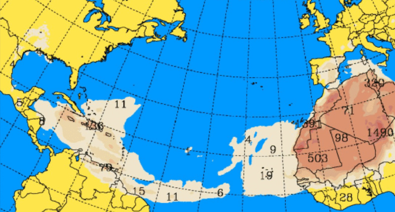 masa polvo sahara 5 junio 2025